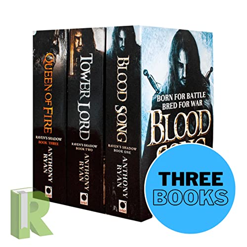 raven's shadow series anthony ryan collection 3 books set (blood song, tower lord, queen of fire)